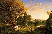 Thomas Cole The Picnic Spain oil painting artist